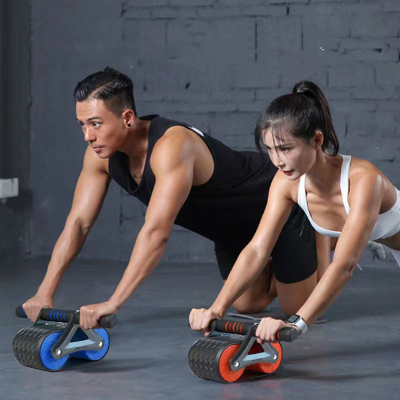 Doble rueda abdominal - entrenamiento en casa