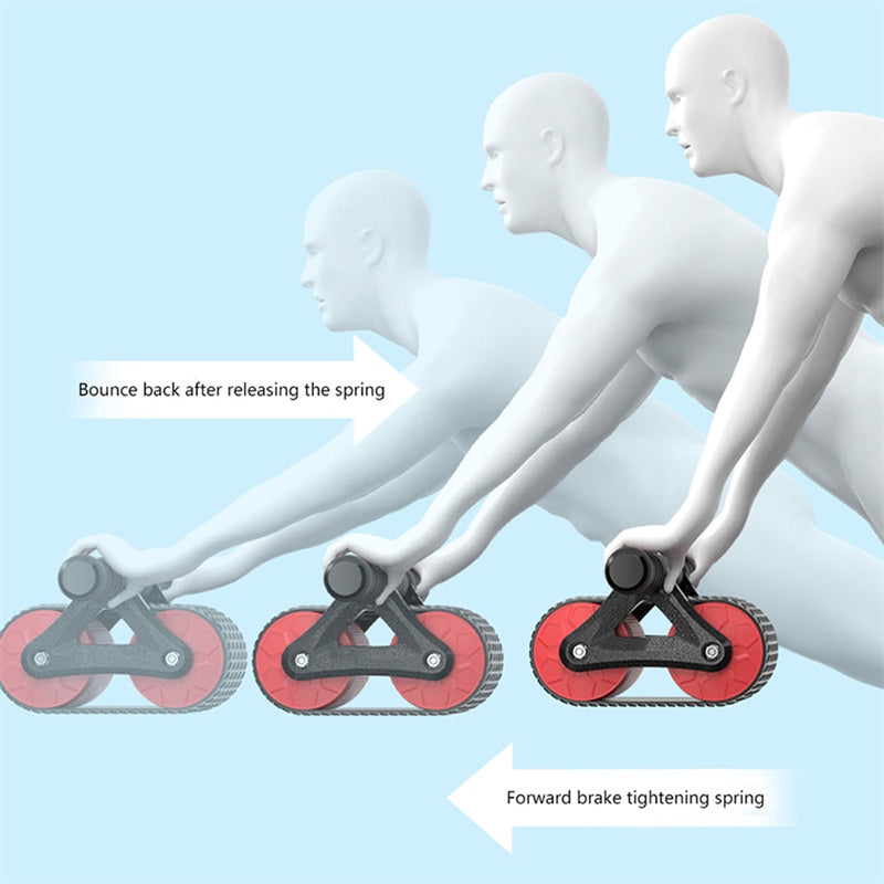 Doble rueda abdominal - entrenamiento en casa