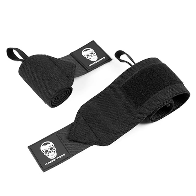 Muñequeras para levantamiento de pesas con motivo de calavera
