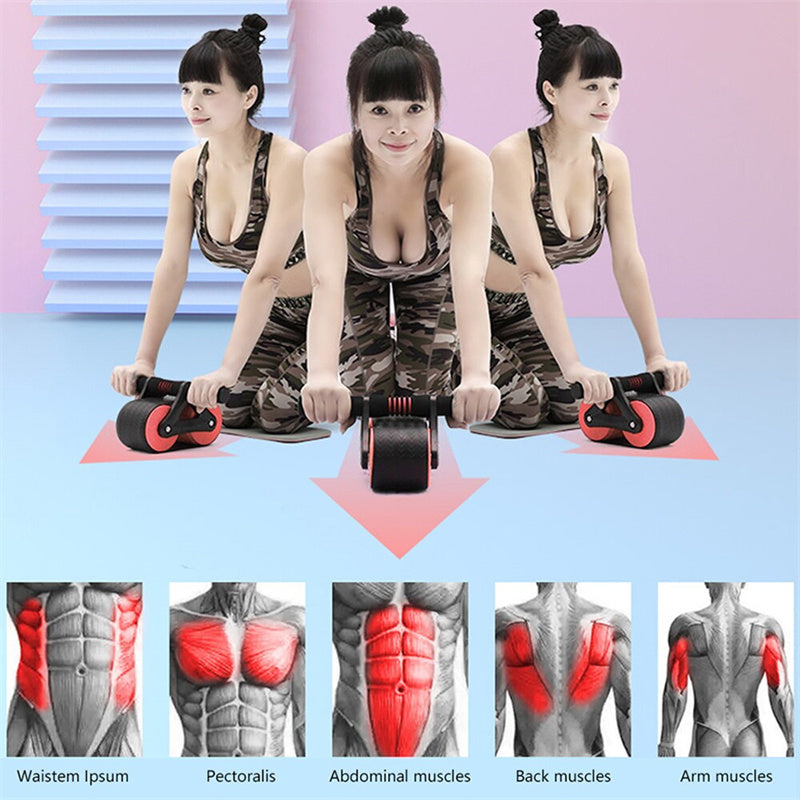 Doble rueda abdominal - entrenamiento en casa