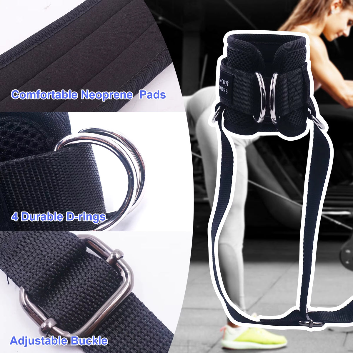 Tobilleras de entrenamiento para poleas